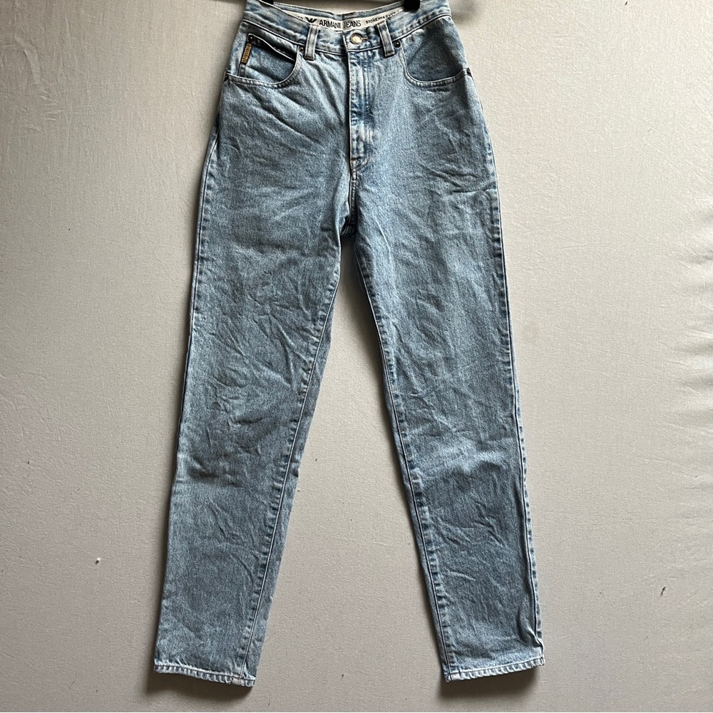 Vintage Armani Stone washed high waisted jeans Sz 24”